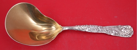 Berry Spoon GW  conch shape  w/ grape motif  9 1/2